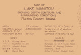 1924 Map of Lake Manitou Fulton County Indiana