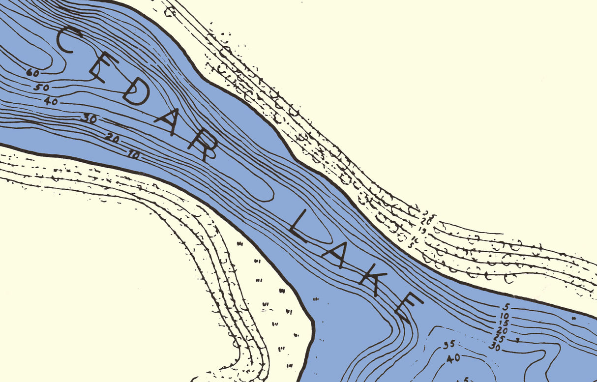 1925 Map of Tri-Lakes Whitley County Indiana