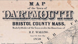 1856 Town Map of Dartmouth Bristol County Massachusetts
