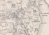 1856 Town Map of Dartmouth Bristol County Massachusetts