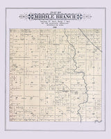 1900 Map of Middle Branch Township Osceola County Michigan