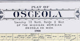 1900 Map of Osceola Township Osceola County Michigan