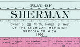1900 Map of Sherman Township Osceola County Michigan