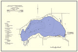 1960 Map of Eagle Lake Cass County Michigan