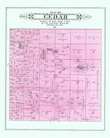 1900 Map of Cedar Township Osceola County Michigan