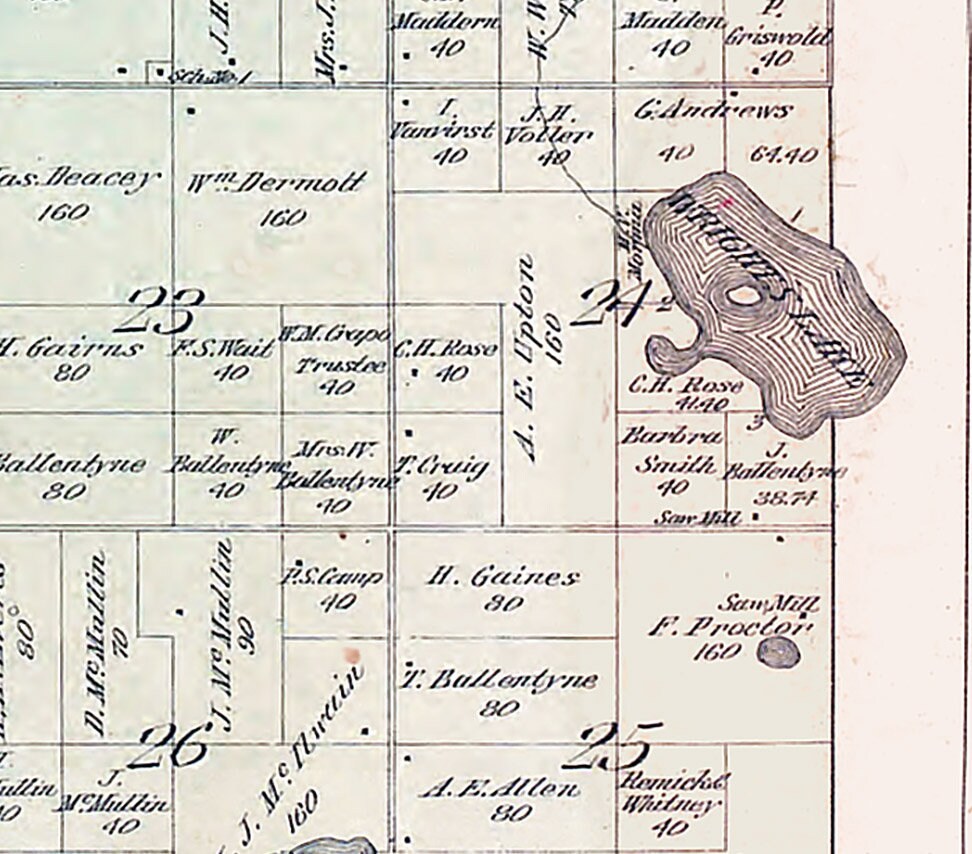 1900 Map of Evart Township Osceola County Michigan