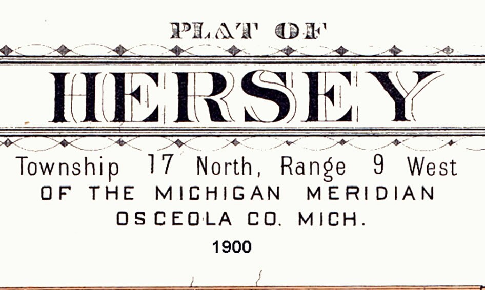 1900 Map of Hersey Township Osceola County Michigan