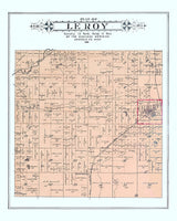 1900 Map of Le Roy Township Osceola County Michigan