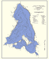 1941 Map of Coldwater Lake Branch County Michigan