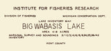 1942 Map of Big Wabasis Lake Kent County Michigan