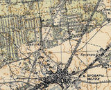 1932 Map of Kyiv Kiev Oblast Ukraine