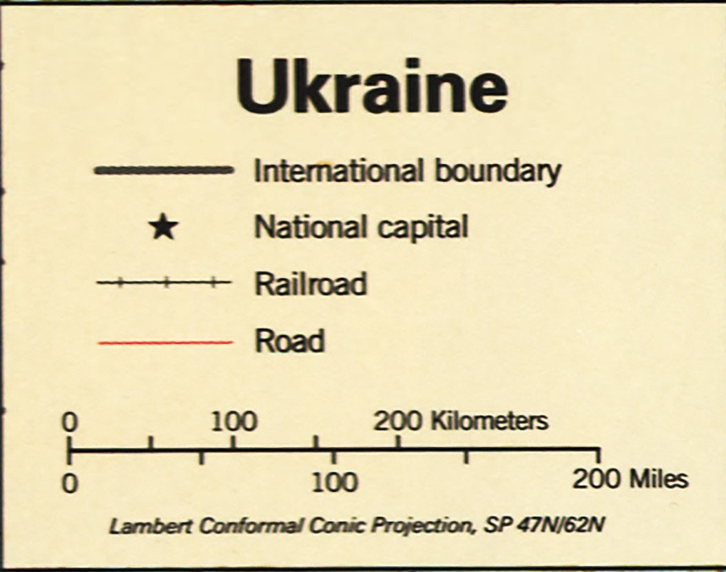 1993 Map of Ukraine