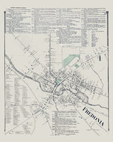 1867 Town Map of Fredonia Chautauqua County New York