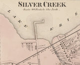 1867 Town Map of Silver Creek Chautauqua County New York