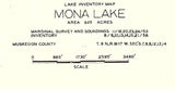 1953 Map of Mona Lake Muskegon County Michigan