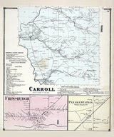 1867 Map of Carroll Township Chautauqua County New York