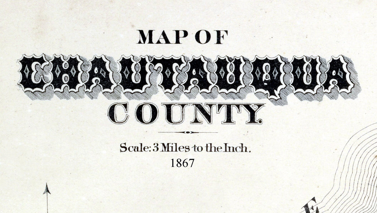 1867 Map of Chautauqua County New York