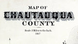 1867 Map of Chautauqua County New York