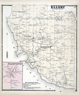 1867 Map of Ellery Township Chautauqua County New York