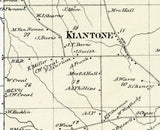 1867 Map of Kiantone Township Chautauqua County New York