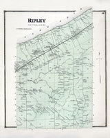 1867 Map of Ripley Township Chautauqua County New York