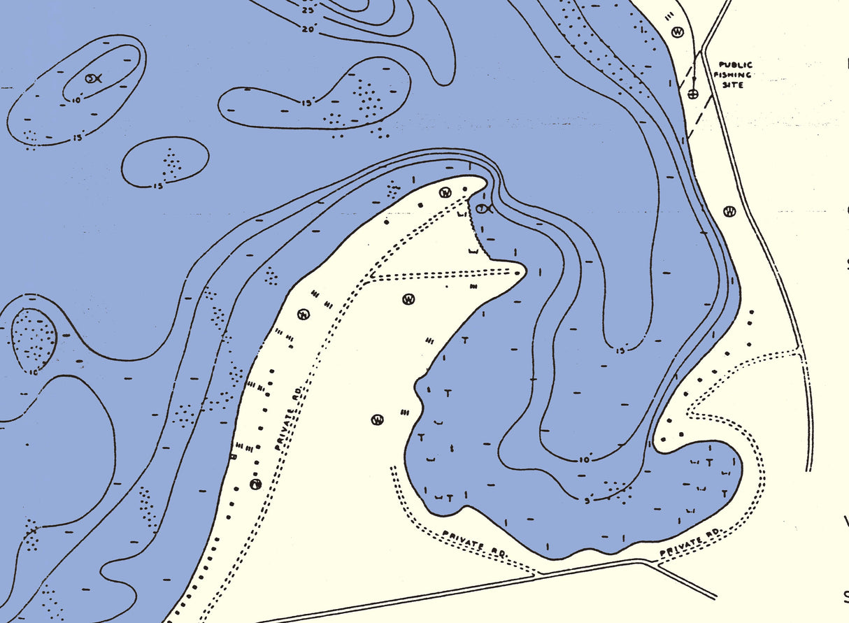 1952 Map of Chippewa Lake Mecosta County Michigan