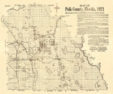 1921 Map of Polk County Florida