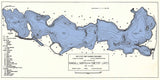 1938 Map of Randall North and Cemetery Lakes Branch County Michigan