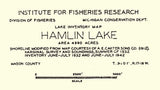 1942 Map of Hamlin Lake Mason County Michigan