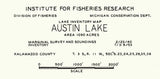 1953 Map of Austin Lake Kalamazoo County Michigan