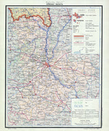 1956 Map of Kyiv Oblast Ukraine