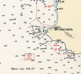 1964 Nautical Map of The Black Sea Western Part Ukraine