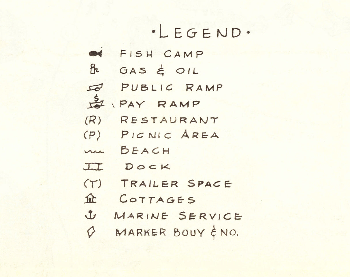 1980 Map of Lake County Florida Lakes