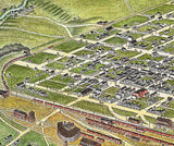 1870 Panoramic Map of Cheyenne Laramie County Wyoming