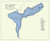 1949 Map of North Leelanau Lake Leelanau County Michigan