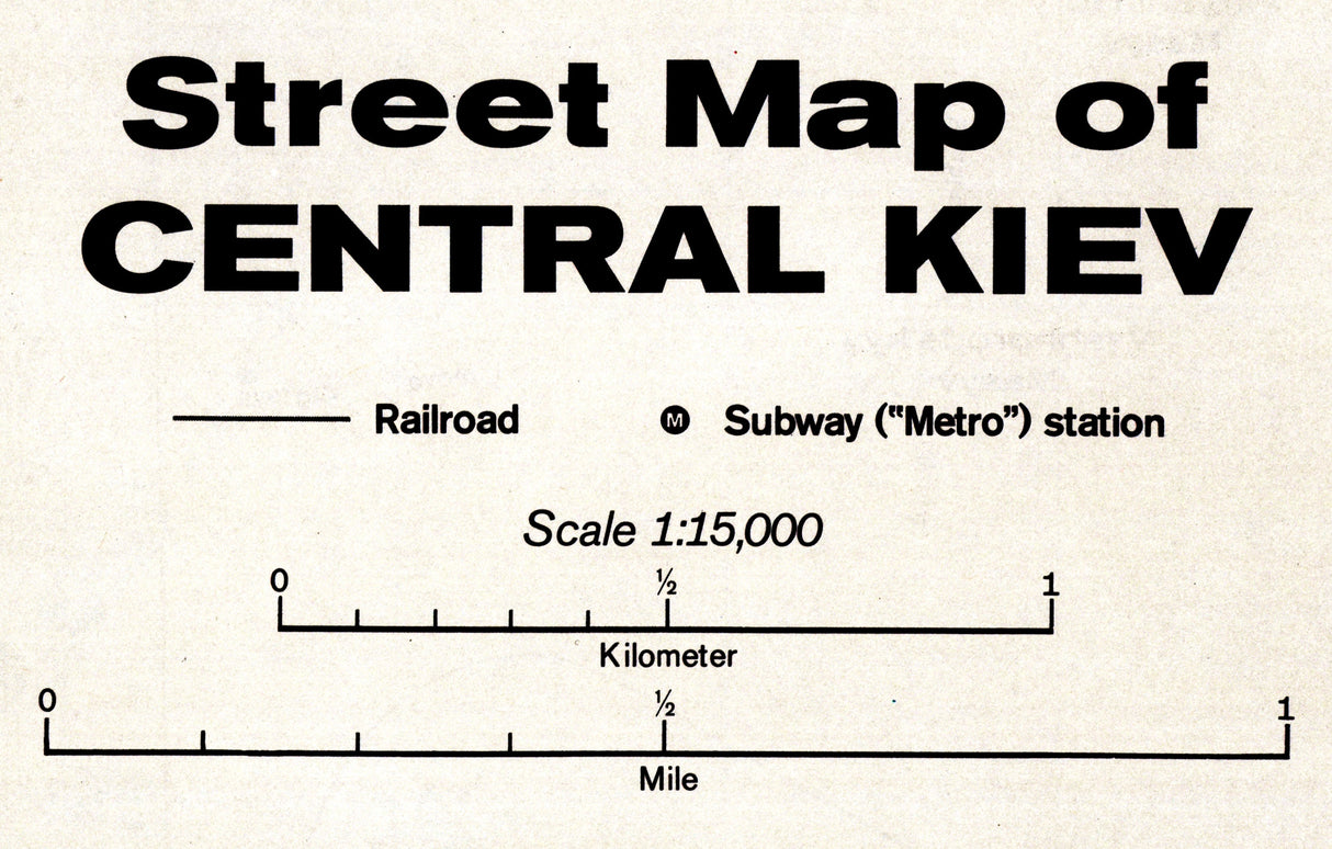 1978 Map of Kiev Ukraine