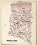 1876 Map of Heidelberg Township Lehigh County Pennsylvania