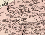 1876 Map of South Whitehall Township Lehigh County Pennsylvania