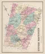 1876 Map of Upper Macungie Township Lehigh County Pennsylvania