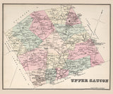 1876 Map of Upper Saucon Township Lehigh County Pennsylvania