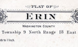 1915 Map of Erin Township Washington County Wisconsin