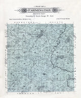1915 Map of Farmington Township Washington County Wisconsin