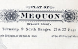 1915 Map of Mequon Township Ozaukee County Wisconsin