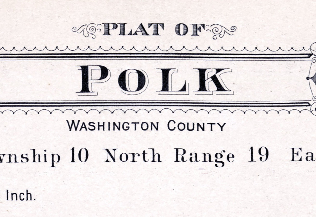 1915 Map of Polk Township Washington County Wisconsin