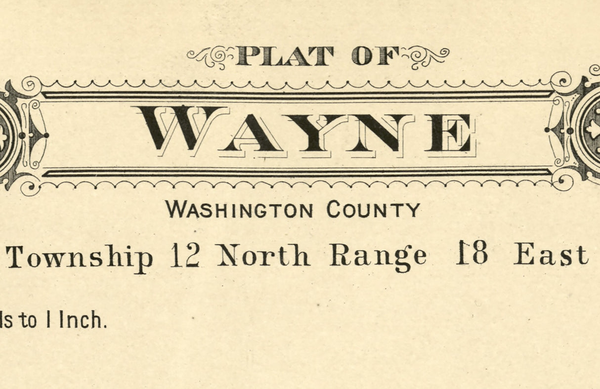 1915 Map of Wayne Township Washington County Wisconsin