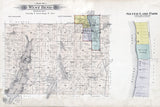 1915 Map of West Bend Township Washington County Wisconsin Big Cedar Lake