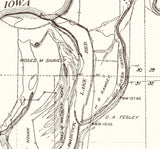 1916 Map of Babcock Lake Johnson County Iowa