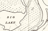 1916 Map of Big Lake Allamakee County Iowa Upper Iowa River