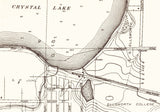 1916 Map of Crystal Lake Hancock County Iowa