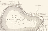1916 Map of East Twin Lake Hancock County Iowa